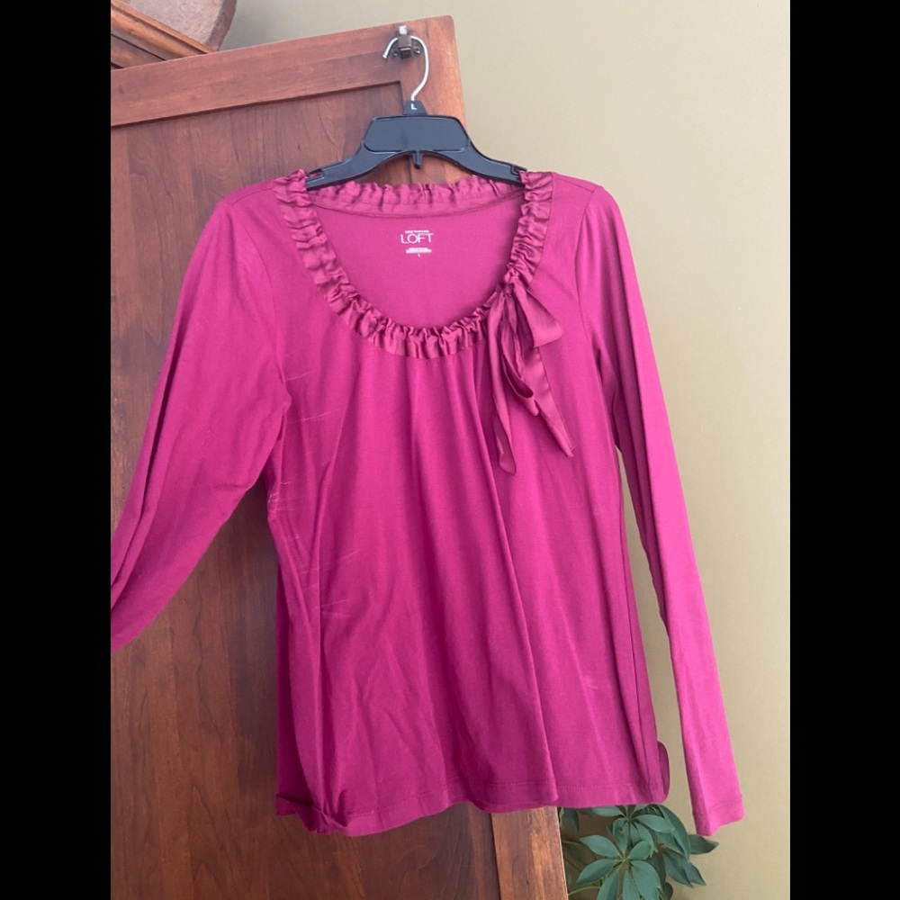Ann Taylor LOFT tunic shirt L